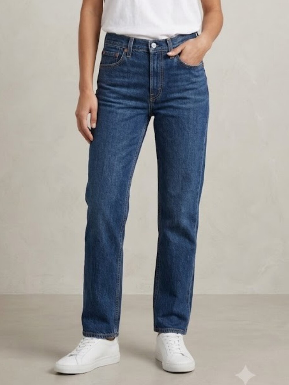 Levis Low Pro Straight Straight-Leg Blue Jeans Denim Size 24